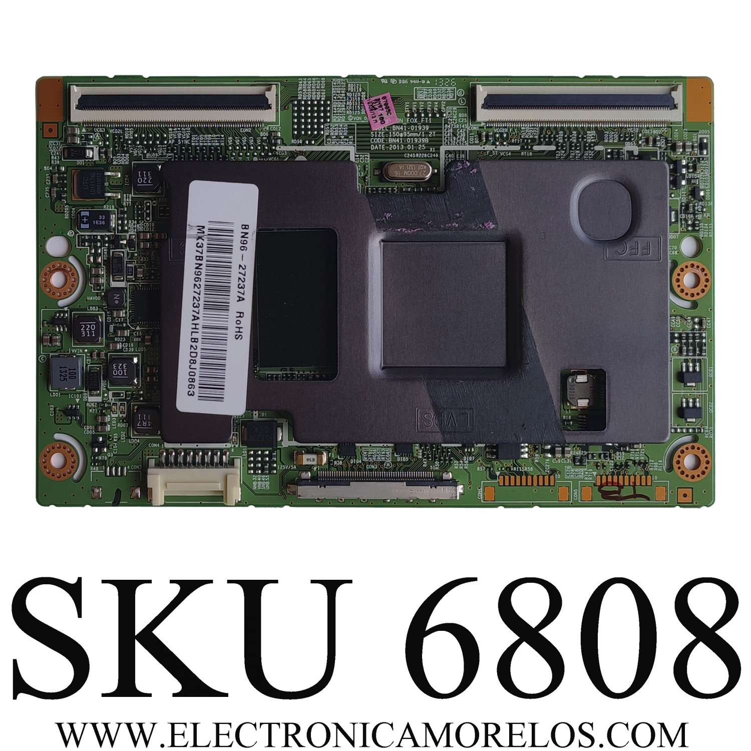 T-CON PARA TV SAMSUNG / NUMERO DE PARTE BN96-27237A / BN41-01939B / BN9627237A / PANEL CY-SF550DSLV5H / MODELOS UN55F7100AFXZA TD01 / UN55F7500AFXZA / UN55F7450AFXZA / UN55F7050AFXZA / LH55UECPLGC/ZA / SUSTITUTAS EN DESCRIPCION	